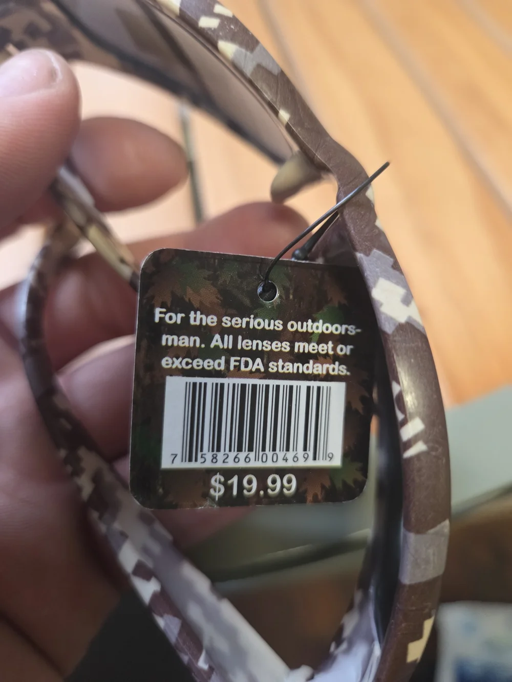 Men's Camouflage Sunglasses - Brown/Beige